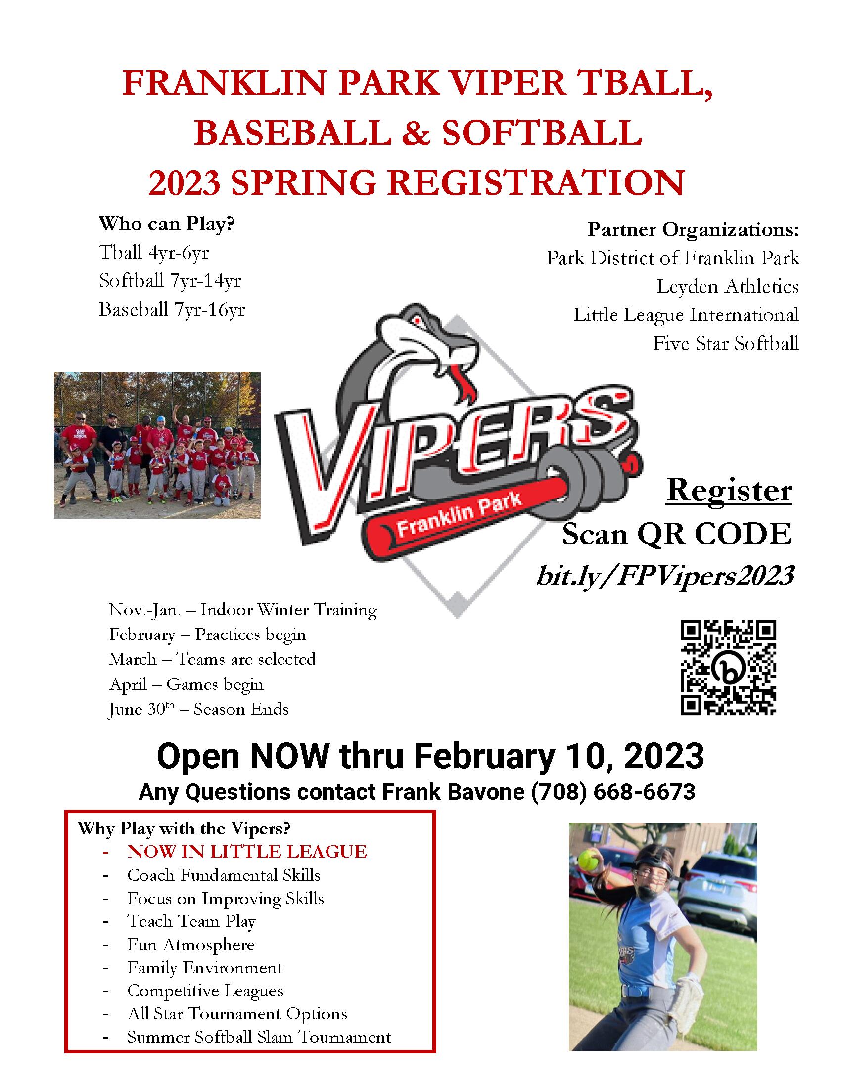 2023 Vipers Registration Promotion