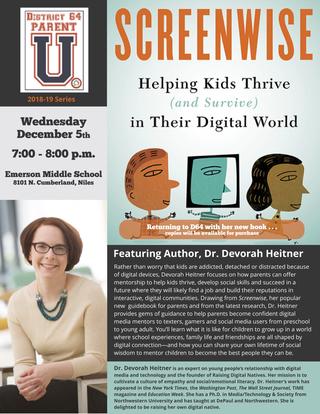 Poster for "Screenwise: Helping Kids Thrive and Survive in their Digital World"